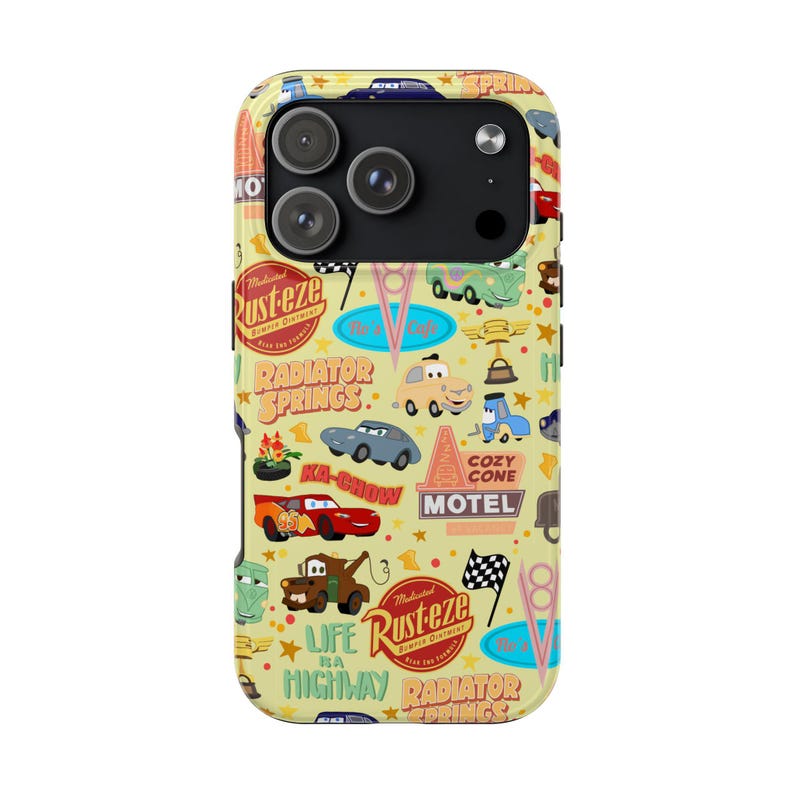 Funda para iPhone y Android inspirada en Disney - Cars Land / Accesorios para teléfonos Disney / Regalos Disney / Radiator Springs / Rayo McQueen imagen 11