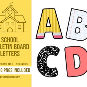 Lettere stampabili per bacheche dalla A alla Z / Lettere stampabili per bacheche / Decorazioni per l'aula con l'alfabeto / Materiale didattico stampabile / DOWNLOAD DIGITALE