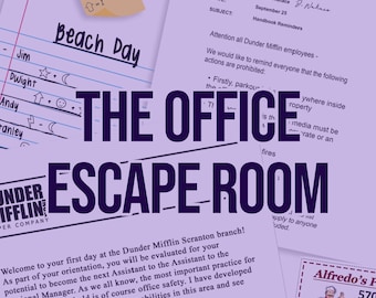 Escape The Office (juego de escape room en PDF) / Aventura imprimible para adultos, adolescentes y familias / Juego de fiesta de rompecabezas de lógica DIY *DESCARGA DIGITAL*