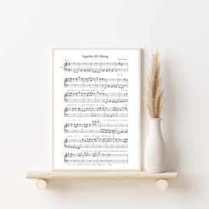 WandaVision Agatha All Along Theme Song Sheet 11 x 17 Poster DIGITAL DOWNLOAD