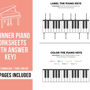 Piano Basics | Music Theory for beginners | Printable Piano Worksheets | Learning Piano | Beginner Piano Worksheets | Printable Piano Games