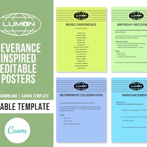Severance Inspired Posters | Severance Posters | Severance TV Show Digital Downloads | Severance Template | Severance Music Experience