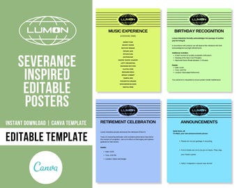 Severance Inspired Posters | Severance Posters | Severance TV Show Digital Downloads | Severance Template | Severance Music Experience