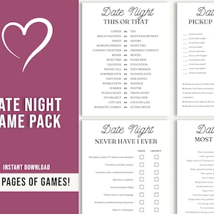 Date Night Games | Date Night Game Bundle | Couples Games | Wedding Anniversary Games | Valentines Day Games | Couples Games Night