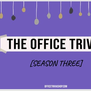 The Office Season 3 Pack A Trivia game | Powerpoint / Excel Trivia Game | TV Show Trivia Game | *DIGITAL DOWNLOAD*