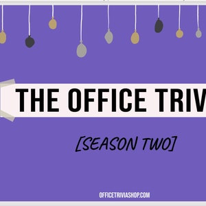 The Office Season 2 Pack A Trivia game | Powerpoint / Excel Trivia Game | TV Show Trivia Game | *DIGITAL DOWNLOAD*