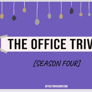 The Office Season 4 Pack A Trivia game | Powerpoint / Excel Trivia Game | TV Show Trivia Game | *DIGITAL DOWNLOAD*