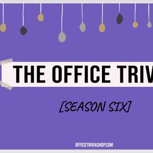 The Office Season 6 Pack A Trivia game | Powerpoint / Excel Trivia Game | TV Show Trivia Game | *DIGITAL DOWNLOAD*
