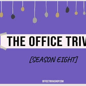 The Office Season 8 Pack A Trivia game | Powerpoint / Excel Trivia Game | TV Show Trivia Game | *DIGITAL DOWNLOAD*