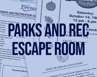 Escape Parks and Recreation PDF game escape room | Printable Adventure for Adults & Family | diy Logic Puzzle Party Game *DIGITAL DOWNLOAD*