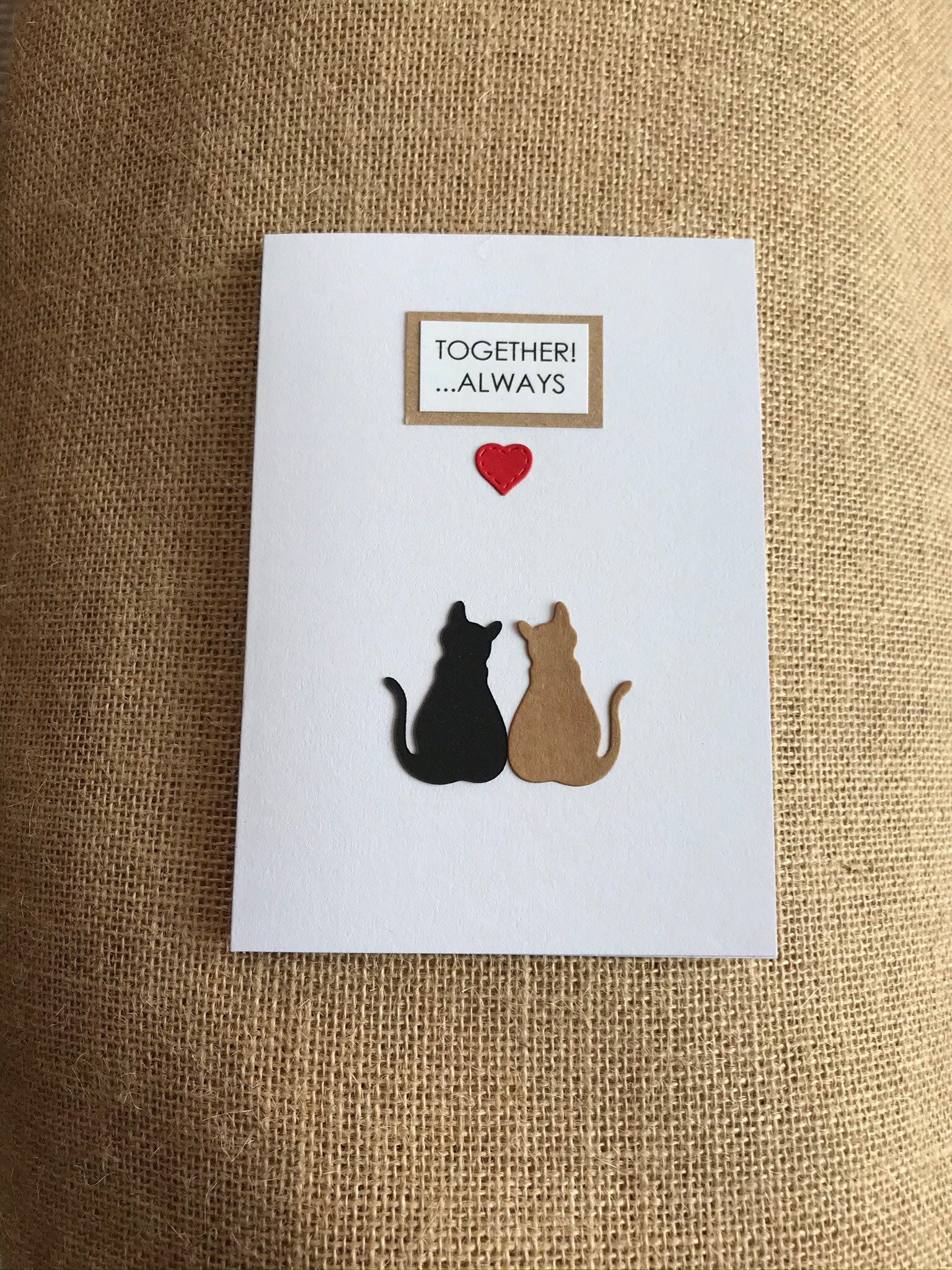 Katzen Karte zusammen immer Karte leere Karte Grußkarte | Etsy