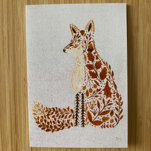 Fox Birthday Card - Fox Card from Original Artwork - Fox Painting - Blank Fox Card - Fox Print from Artwork