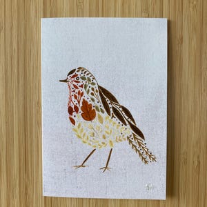 Robin Birthday Card - Robin Print from Original Artwork - Robin Picture - Robin Painting - Robin Greeting Card - Robin Card