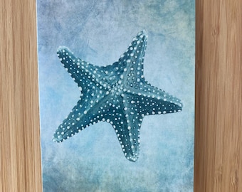 Carte d'anniversaire étoile de mer - carte étoile de mer d'une oeuvre d'art originale - oeuvre d'art originale impression étoile de mer - impression d'oeuvre d'art