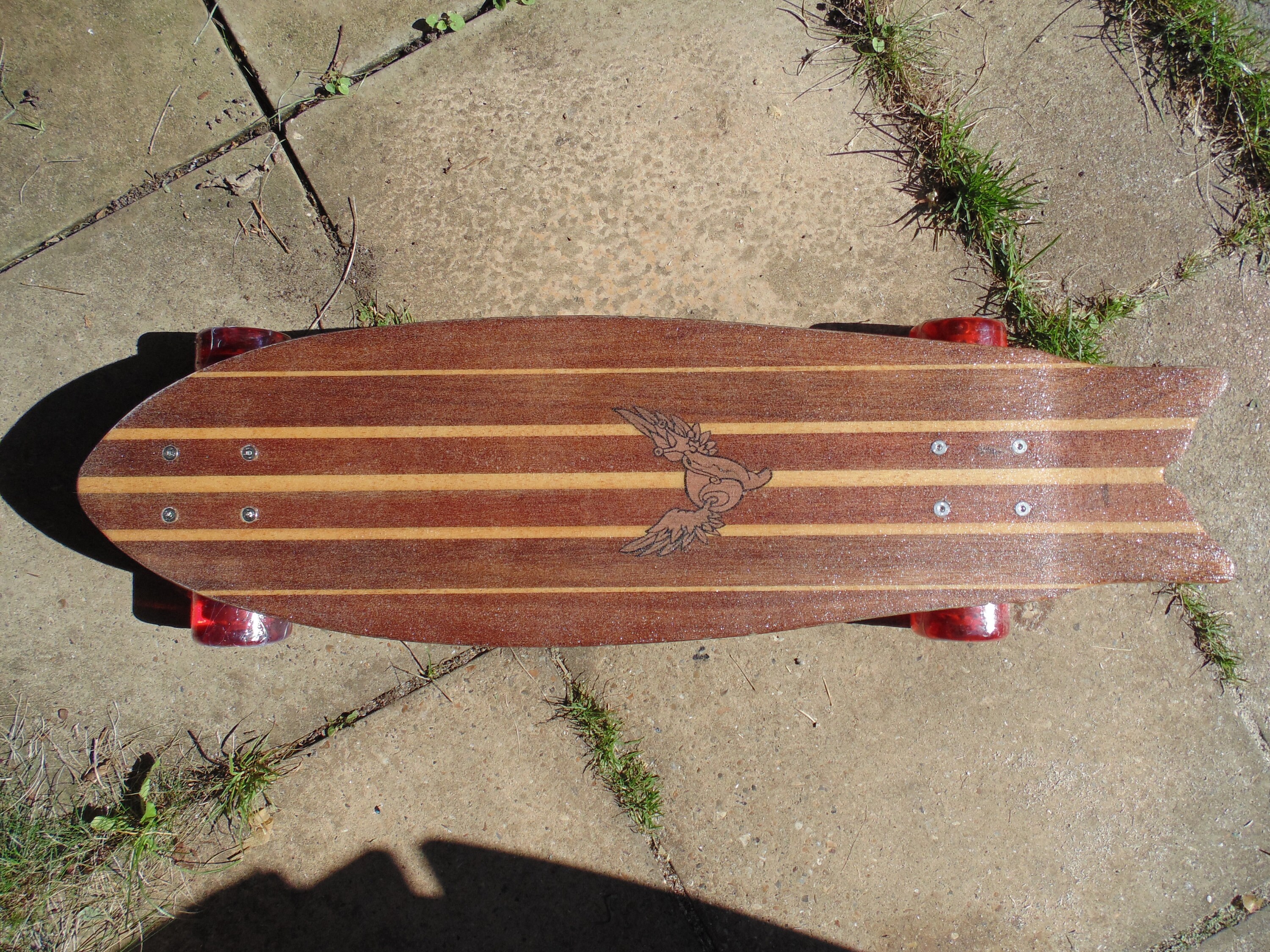 Reclaimed Wood Deck Cruiser Skateboard Etsy UK