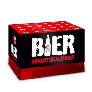 itenga Adventskalender für Bierkasten Schrift rot schwar... Bild 1