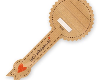 Itenga Erdbeer-Marmeladen-Etiketten - 24 Aufkleber Für Einmachgläser, Ø 4cm, Selbstklebend