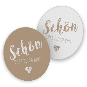 itenga 40x Bierdeckel Untersetzer "Schön dass du da bist...