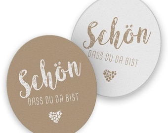 itenga 40x Bierdeckel Untersetzer "Schön dass du da bist...