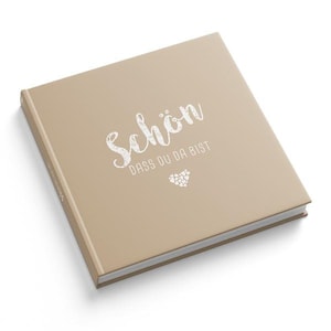 itenga Gästebuch "Schön dass du da bist" Freundebuch 88 ...