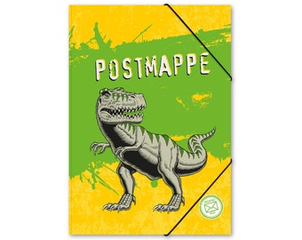 itenga Postmappe Gummizugmappe  A4 Motiv T-REX