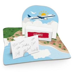 Geldgeschenk Verpackun Flugzeug Reise Urlaub Geschenk Karte Geburtstag Verreisen Geschenkverpackung Gutschein