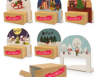 Gift wrapping set of 6 Christmas money gift gift tag gift Christmas gift voucher invitation money birthday party