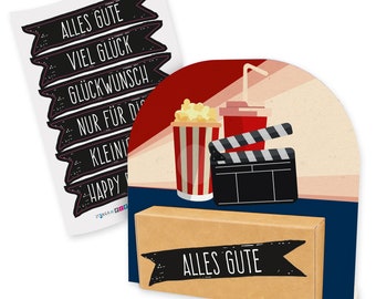Cash gift packaging cinema voucher film gift pendant card gift wrapping invitation birthday cinema all the best movie