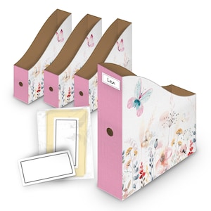 itenga 4er SET Wellpappe Motiv Stehsammler Schmetterling...