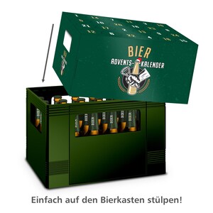 itenga Adventskalender für Bierkasten klassisch grün gol... Bild 5