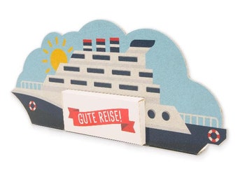 Cruise ship travel cash gift packaging congratulations birthday