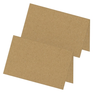 itenga 24x Tischkarten Neutral Braun Kraftpapierstruktur...