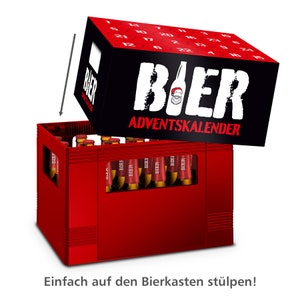 itenga Adventskalender für Bierkasten Schrift rot schwar... Bild 3