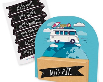 Geldgeschenk Verpackung Wohnmobil Reise Camper Geschenk Anhänger Karte Geschenkverpackung Verpackung Geburtstag Weihnachten  Reisen