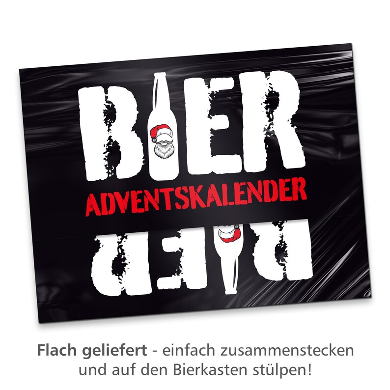 itenga Adventskalender für Bierkasten Schrift rot schwar... Bild 4