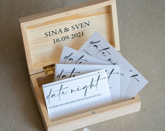 Date Ideen Box | Hochzeitsspiel | Geschenk Hochzeit | Datenight Box | personalisiertes Hochzeitsgeschenk | Datespiel | Hochzeitsgäste