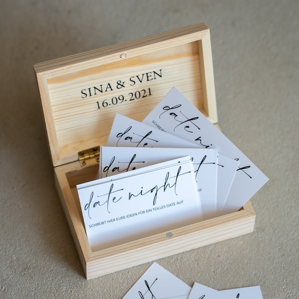 Date Ideen Box | Hochzeitsspiel | Geschenk Hochzeit | Datenight Box | personalisiertes Hochzeitsgeschenk | Datespiel | Hochzeitsgäste