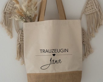 gift maid of honor | personalized jute bag | shopping bags | Jute shopper | gift idea | Maid of Honor Gift Idea | JGA