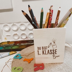 Stiftehalter personalisiet | Einschulungsgeschenk | Stiftehalter Kinder | Stiftehalter Holz | Schuli Geschenkidee | Dekoration Einschulung