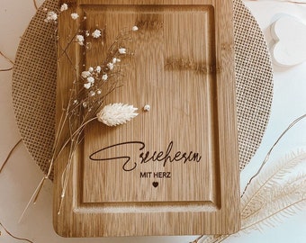 Farewell gift for educators, teachers or childminders, personalized wooden board with individual engraving
