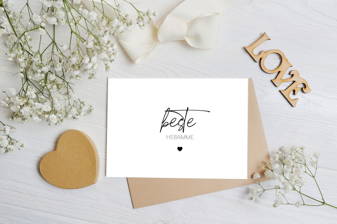 Thank You Card Midwife Best Midwife Card Midwives Gift Etsy