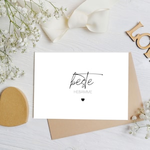 Tarjeta de agradecimiento partera | Mejor matrona - Card | Regalo de parteras | Postal | Tarjeta de regalo | Gracias matrona