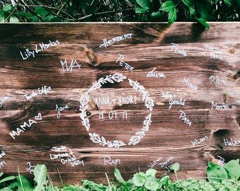 Guestbook Alternative - Personalized | Wedding Guestbook | Wooden sign wedding