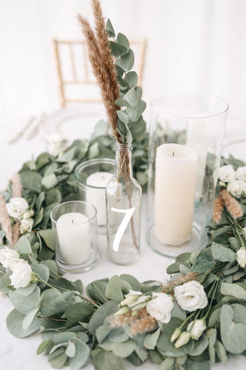 Wedding table number stickers – Modern numbers for stylish table decoration image 1