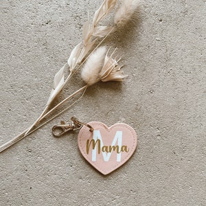 Keyring best mom Mother's Day gift heart Pendant with name Gift idea Mother's Day Valentine's Day gift idea image 1