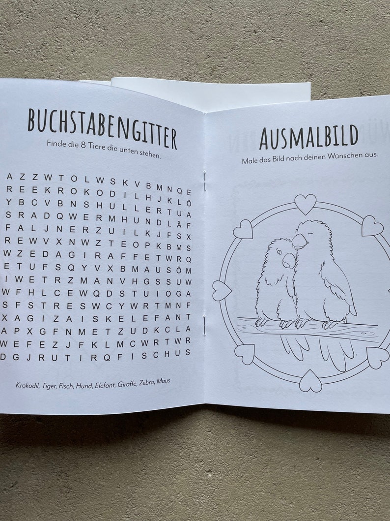 Malbuch Rätselbuch Hochzeiten Kinderbeschäftigung Gastgeschenk Hochzeit Malbuch Set mit Buntstiften Hochzeitsmalbuch mit Buntstiften Bild 5