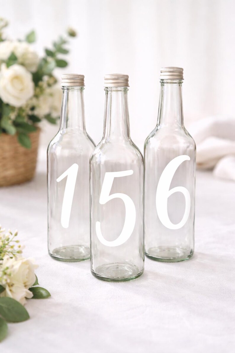 Wedding table number stickers – Modern numbers for stylish table decoration image 2
