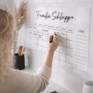 Personalized Acrylic Family Planner | Wipeable, Sustainable | Family Planner, To-Do Lists & Christmas Gift Idea image 1