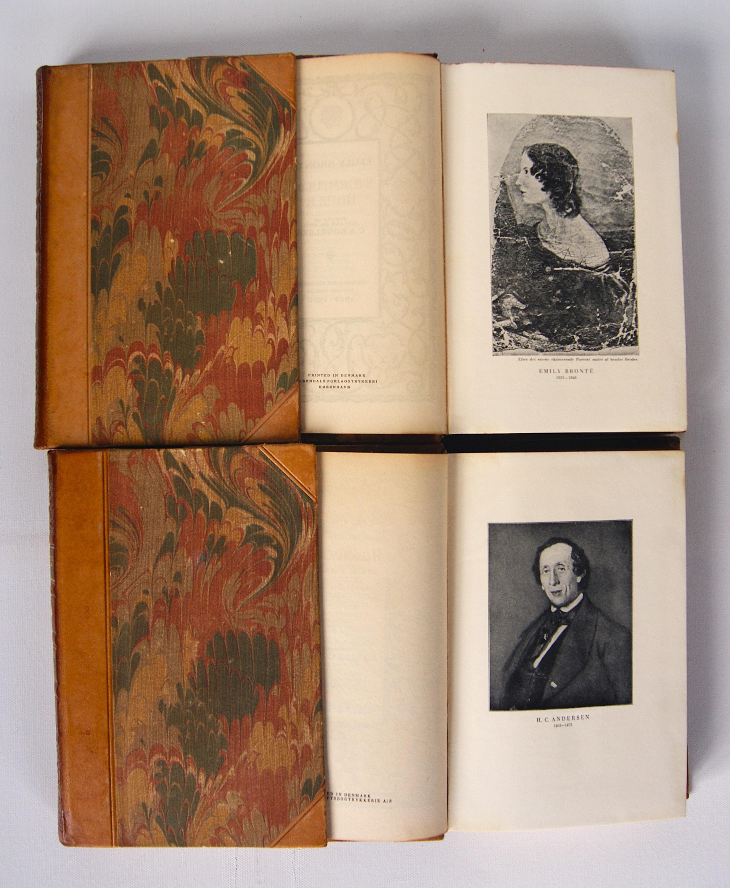 1920年〜古い本 1900 年代初頭の美しい古い装飾的な革製本 46 冊セット - 世界文学