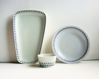 Lyngby Tangent - Konvolut mit Servierteilen - vintage 1960er Jahre dänisches Design